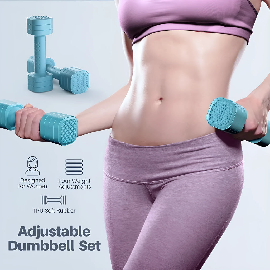 Detachable dumbbell women's fitness equipment in various colours for body shaping workouts