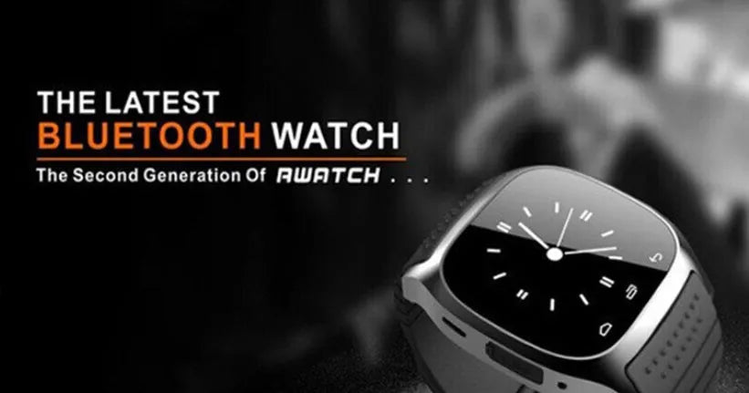 Smart Bluetooth sports watch in black, white, and blue colours showing cross-platform compatibility
