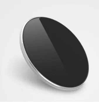 Ultra-thin aluminium wireless charger in gold, red, rose gold, and silver colour options