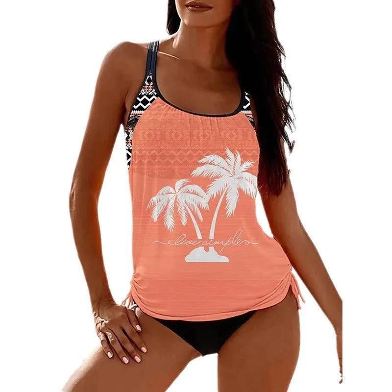 Women's loose-fitting bikini briefs in split style, shown in multiple colour options.