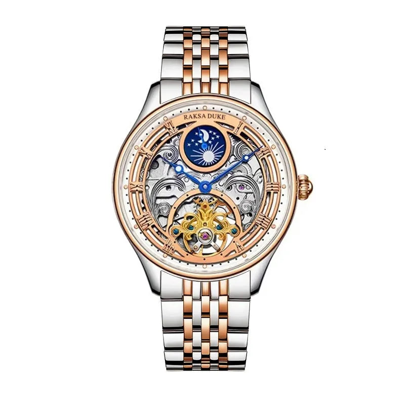 Men's business leisure waterproof watch with stainless steel strap and leather alternatives