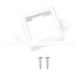 White plastic LED protective lampshade measuring 1.7cm by 6cm for bulb and strip light coverage