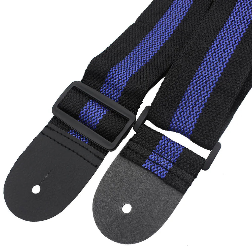 Woven universal crossbody strap for guitar, bass, and ukulele in five colour options