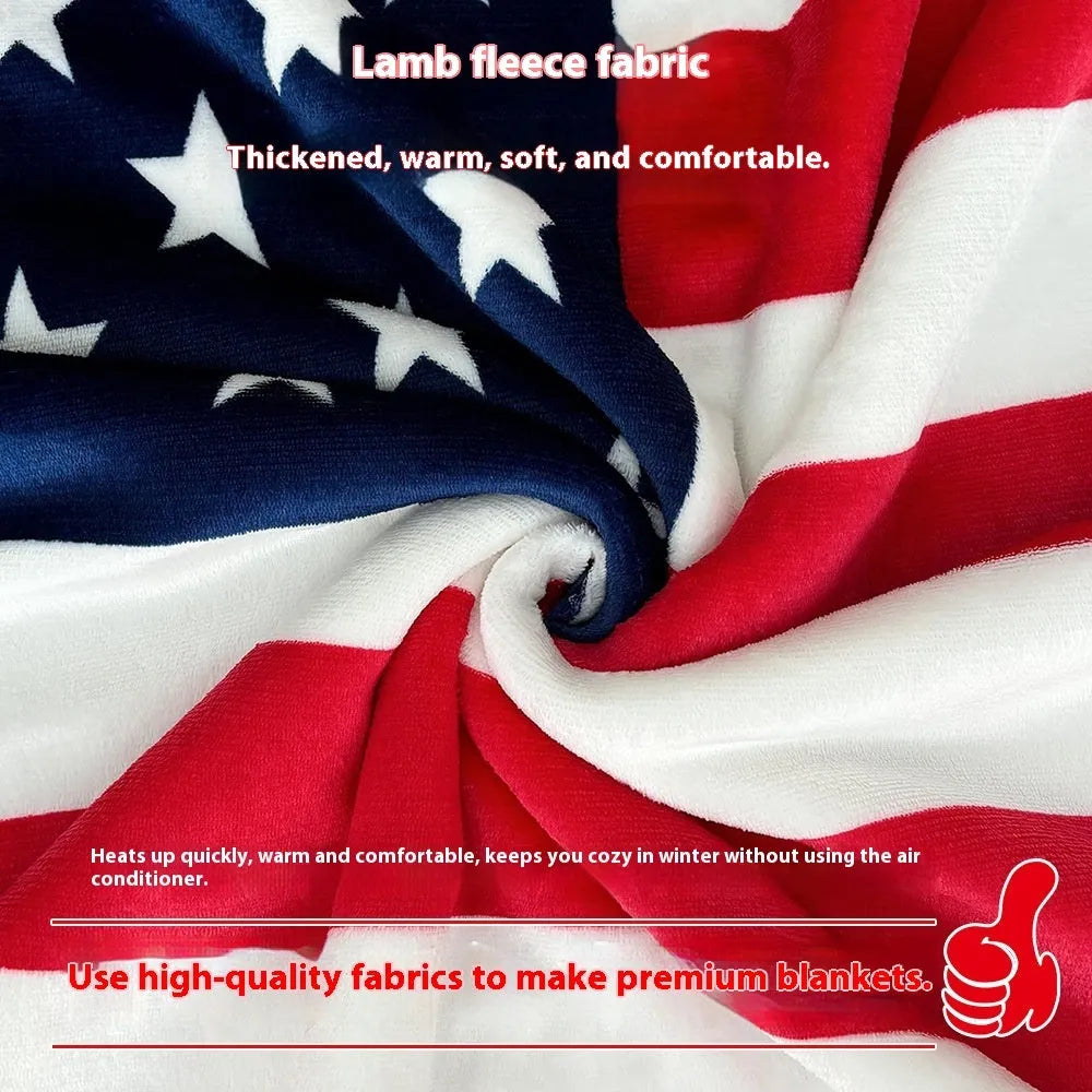 British style lambswool polyester blanket with striped pattern showing size options