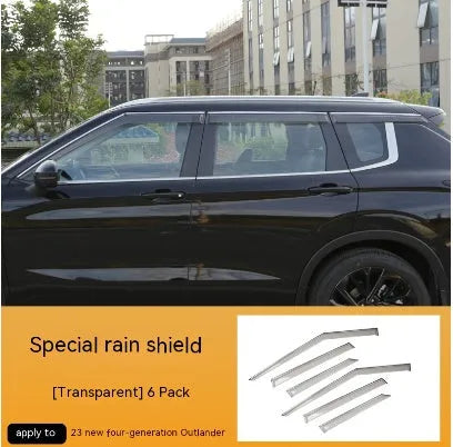 23 new Outlander window deflectors rain guards in black warrior style