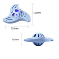 Blue and purple boomerang molar-shaped dog chew toy for medium and large breeds