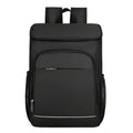 Large thermal insulated oxford cloth backpack with curved shoulder straps in grey and orange colour option