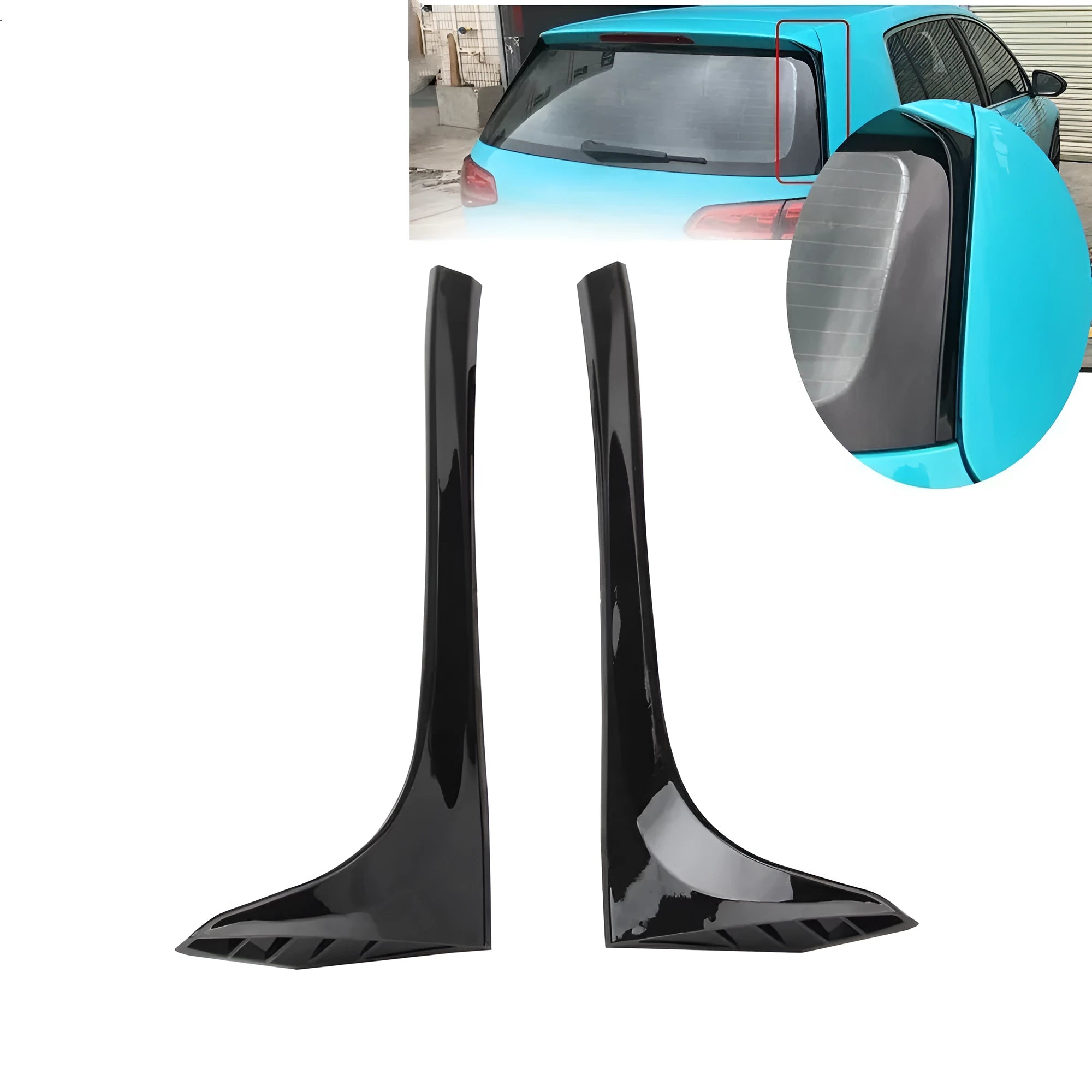 Glossy black ABS rear window spoiler wing for Volkswagen Golf 7 MK7 car