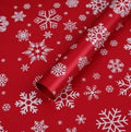 Christmas Kraft paper gift wrap with cartoon ink print, red and green patterns, 50x70cm sheet