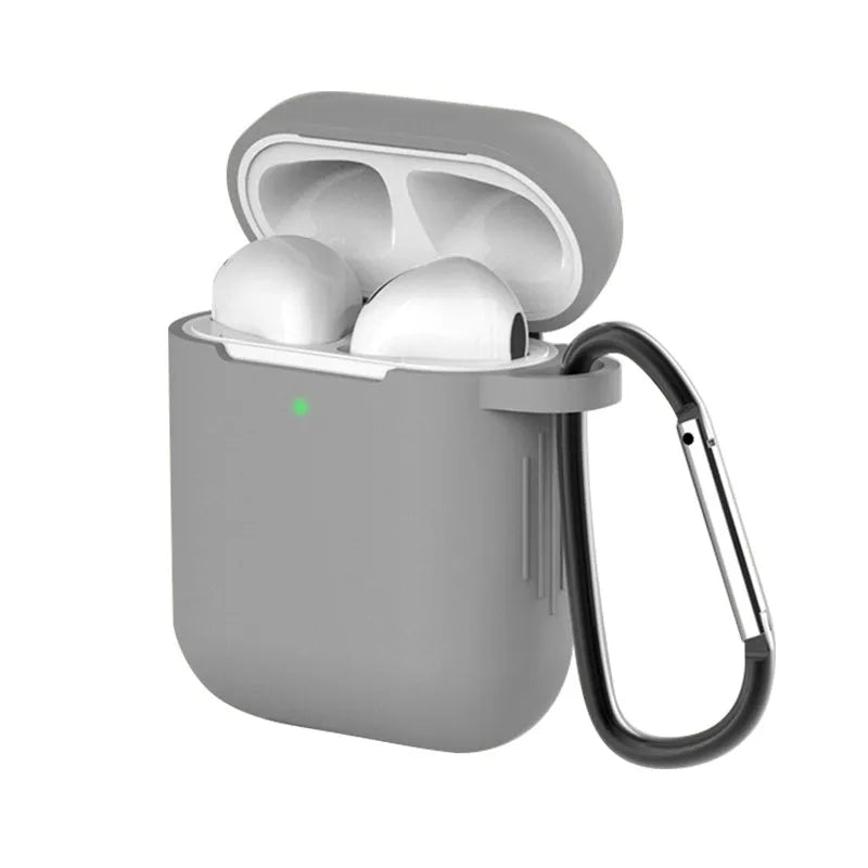 Silicone clamshell covers for Apple AirPods first and second generation in multiple colour options