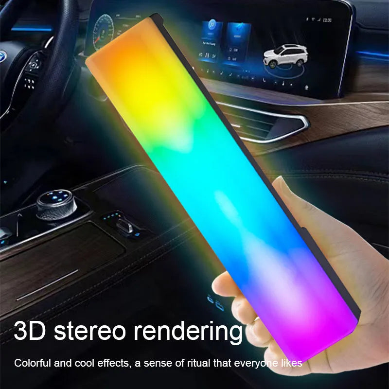 3D RGB voice-activated ambiance lamp with cross-border shell design on tabletop