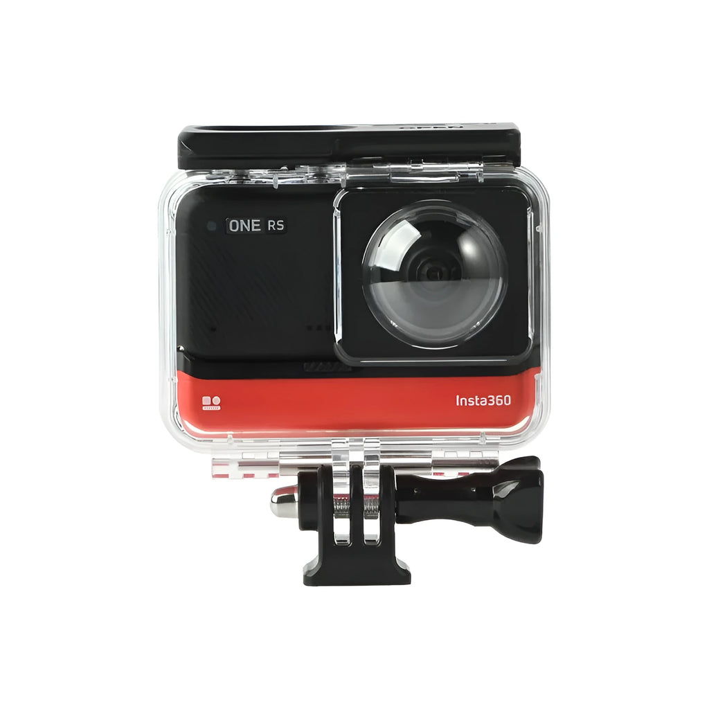 Transparent Insta360 One RS waterproof case for underwater panoramic photography