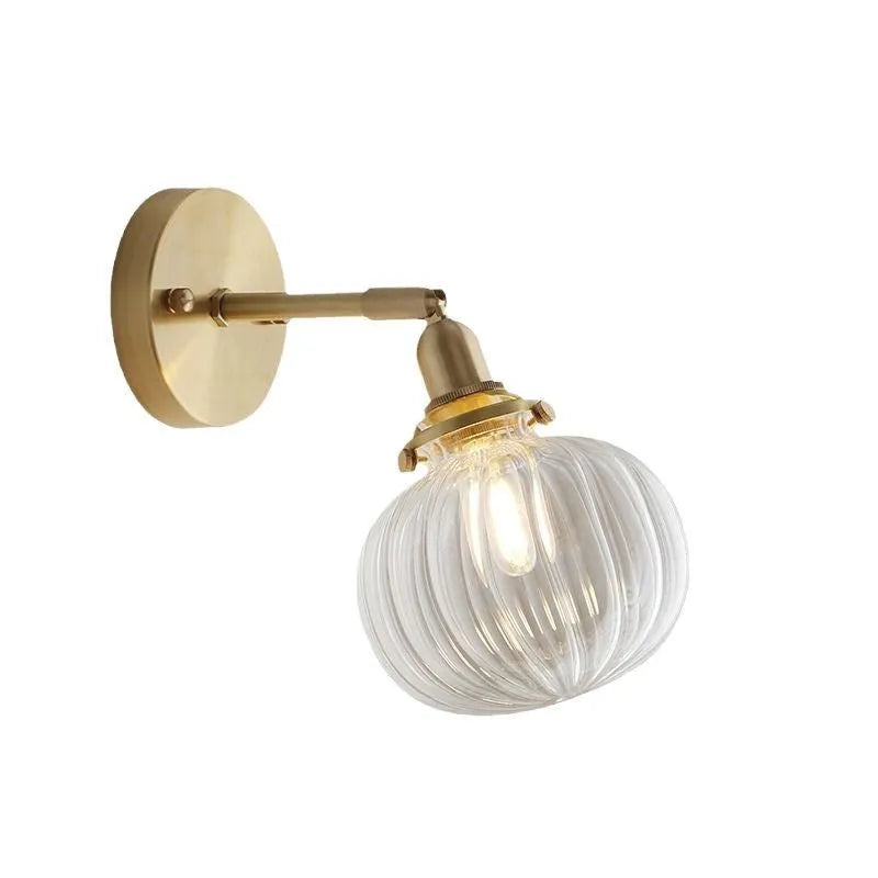 Water ripple transparent glass wall lamp in blue, suitable for living room or bedroom.