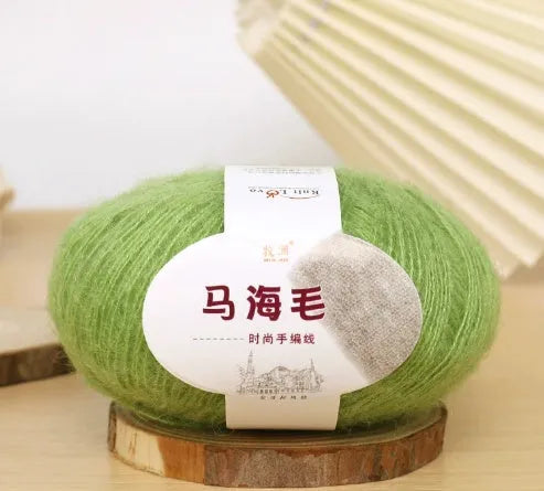Mohair wool ball for DIY scarf knitting in multiple colour options