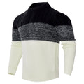 Men's classic crew neck knitted pullover sweater in a long sleeve design for winter.