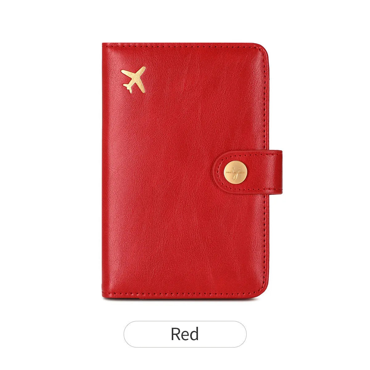 PU passport holder wallet with sewing line detail in multiple colour options showing document storage compartments