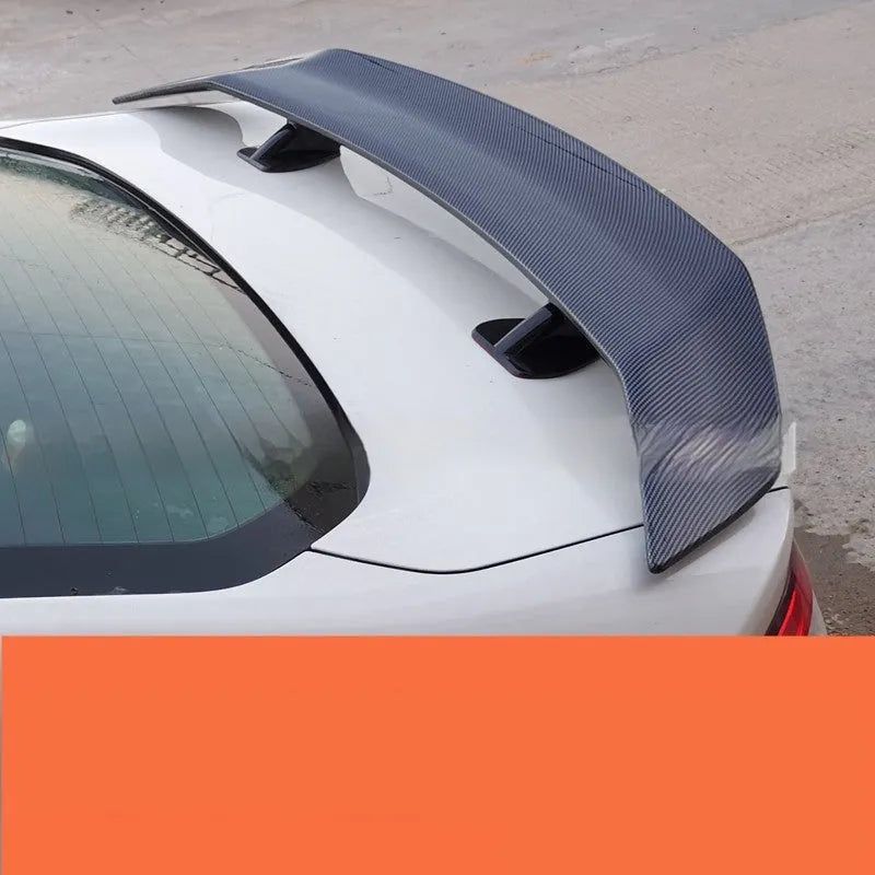 Universal punch-free ABS plastic car spoiler tail wing in multiple colour options