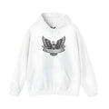 White solid colour pullover hoodie for men and women with long sleeves and cotton blend fabric