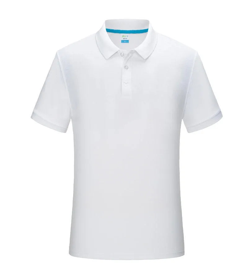 Lapel short sleeve casual shirt in combed cotton, side slit, available in multiple colours on light background