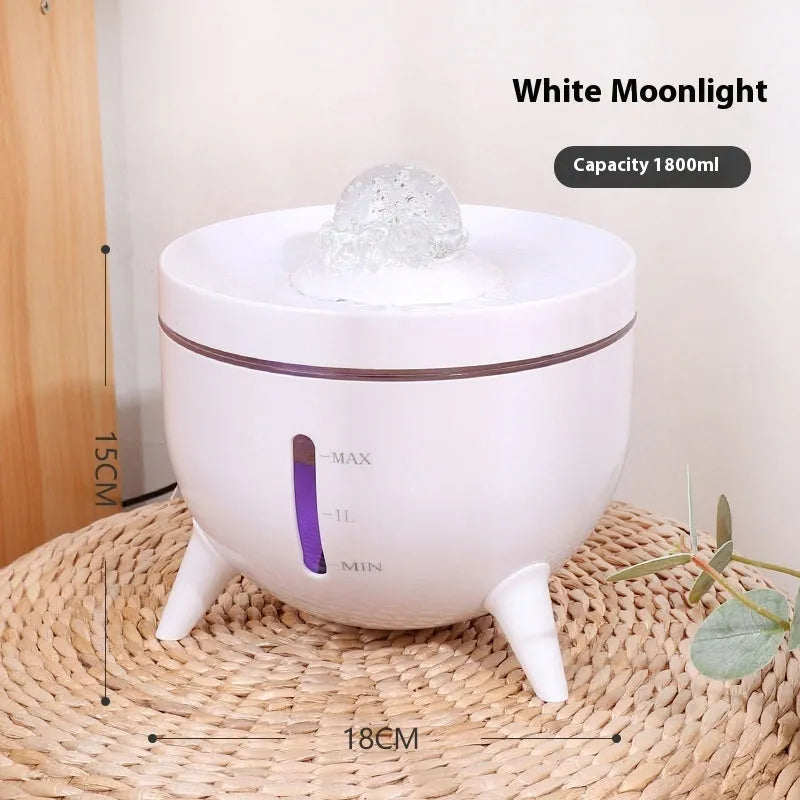 Crystal ball automatic circulating filter pet water dispenser 1800ml USB for cats