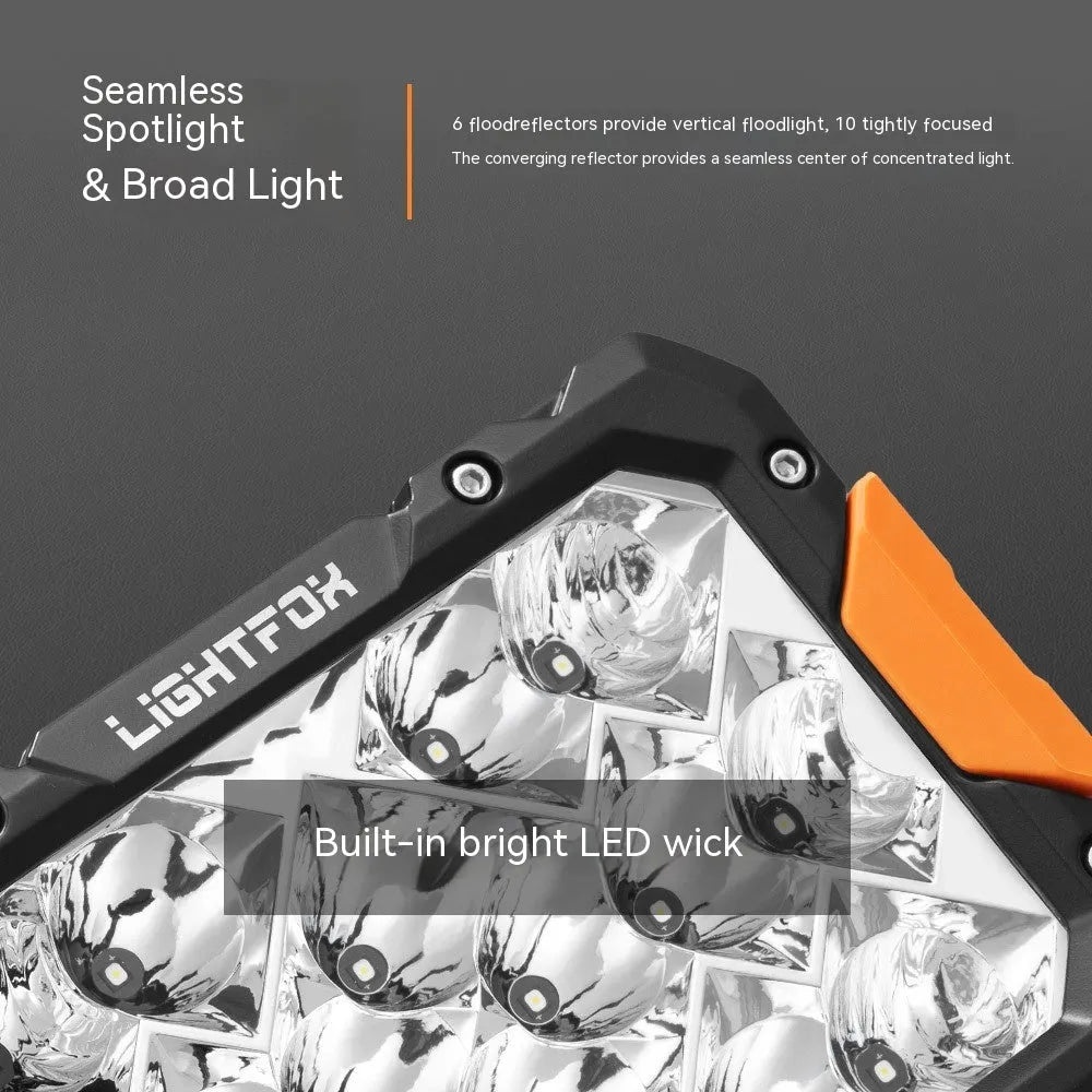 Black aluminium LED front bumper lights for off-road vehicle retrofit installation