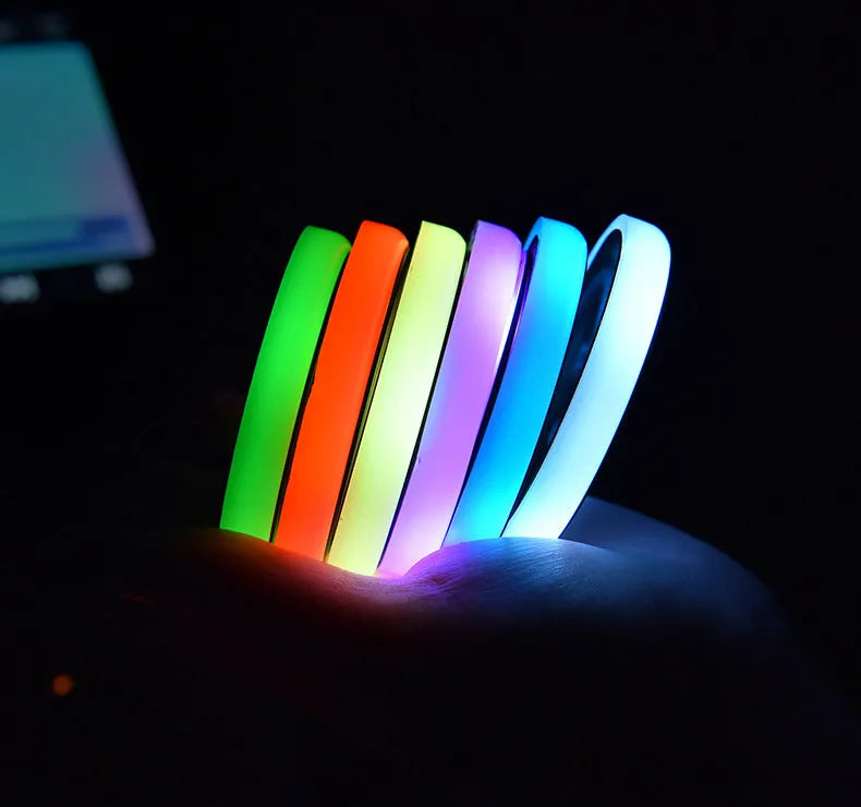 Colourful LED light-up coaster for car cup holder with 7 changing RGB colours