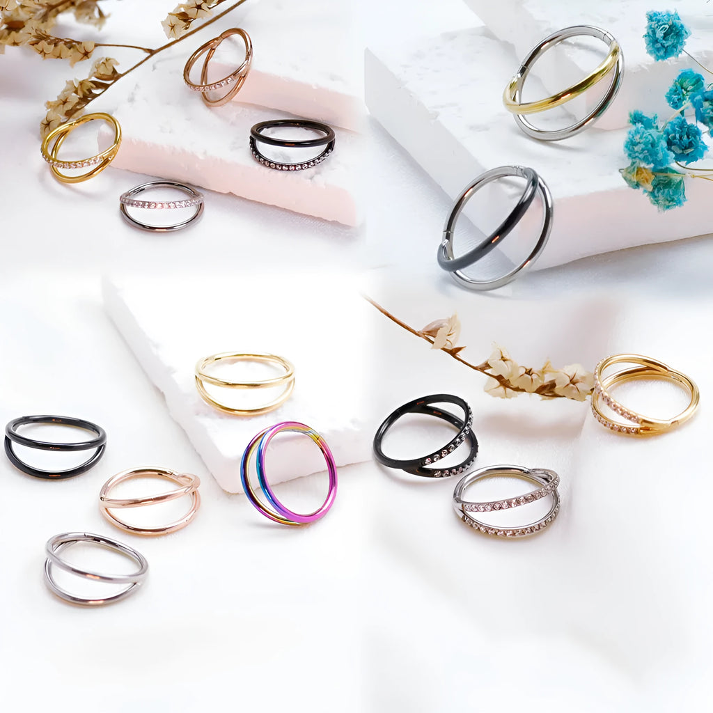 Titanium alloy nose ring F136 piercing jewellery in multiple colours and sizes