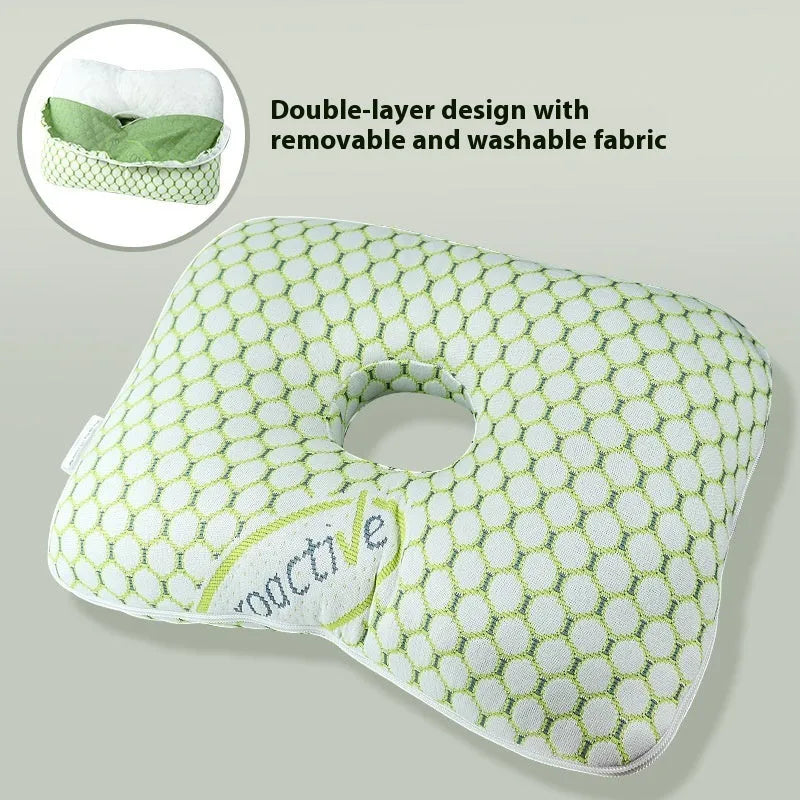 Adult single hole ear pillow for beauty salon procedures with detachable cover options