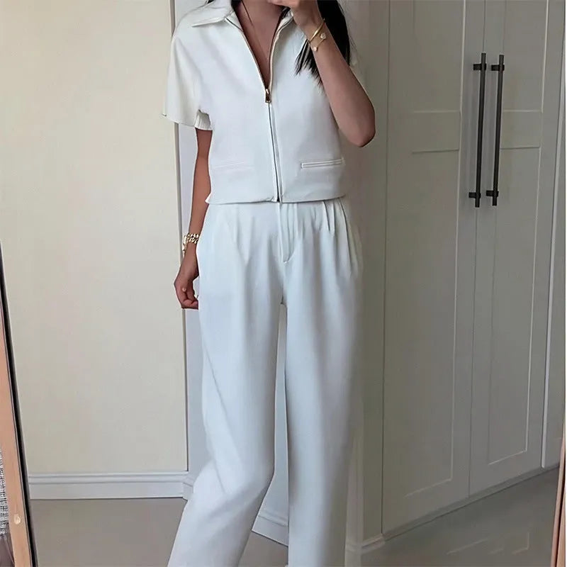 Casual polyester outerwear top in loose fit with short sleeves available in black, white or yellow colours