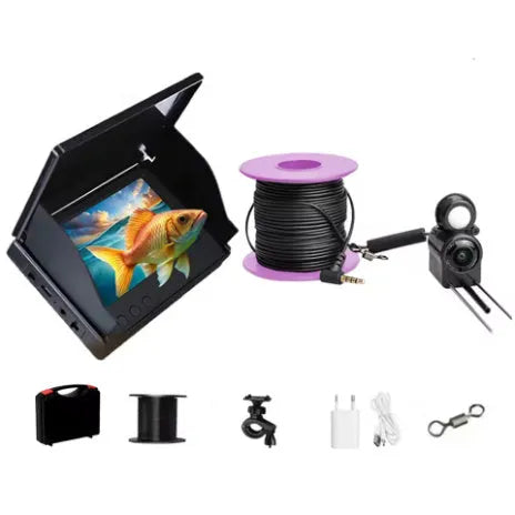 Underwater fishing camera with 4.3-inch screen, wide-angle lens and night vision lights