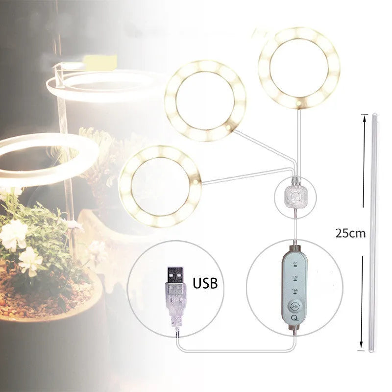 USB LED grow light with acrylic stick for indoor plant growth lighting