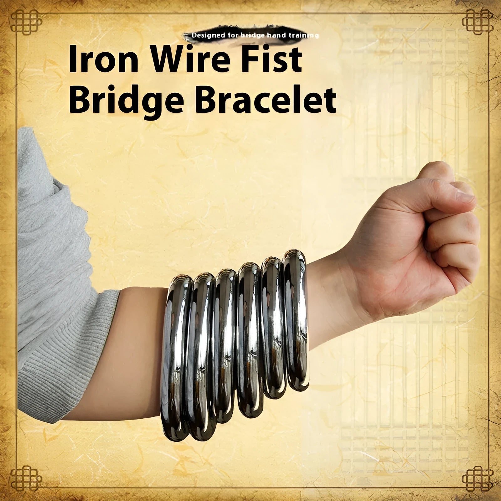 Wing Chun Iron Arm Steel Training Ring in three sizes with electroplated finish