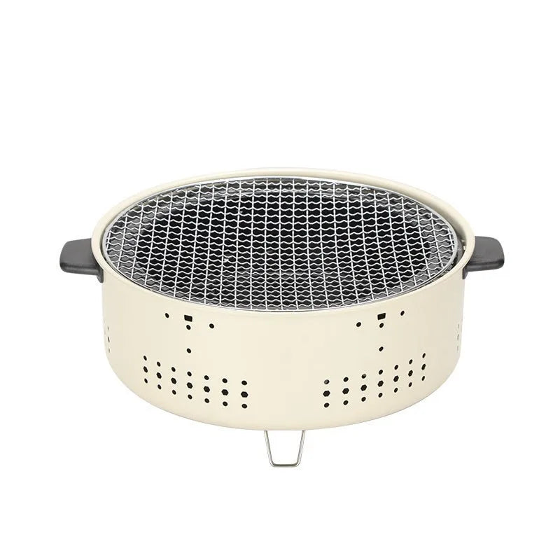 Indoor portable charcoal stove with grill rack disk for 3-5 people tea making