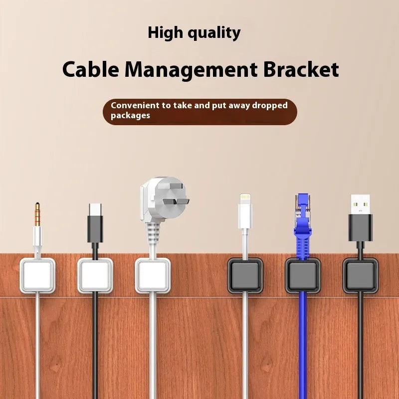 ABS data cable wall-mounted storage organiser 22mm x 22mm Black Orange for office car home kitchen