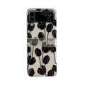 Floral folding phone case for Samsung Z Flip with daisy pattern on PC material