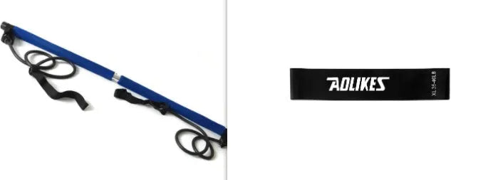 Natural latex tension band elastic band for resistance exercise in black colour