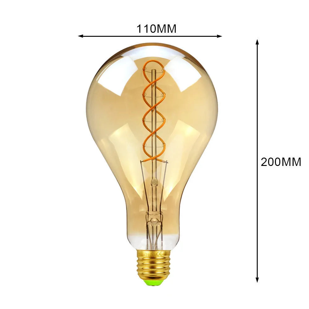 Double helix spiral LED soft light strip in gold or grey finish with 110mm by 200mm dimensions