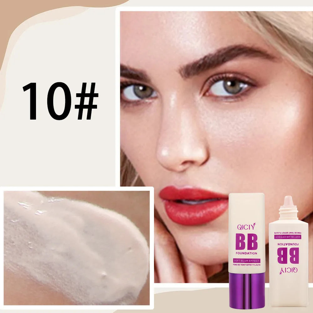 Feeding bottle BB cream liquid foundation concealer in 10 colour shades for brightening and repair