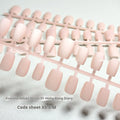 Set of frosted velvet finish press-on nails with Cat's Eye and aurora effects, showing short ladder XS, S, and M sizes.