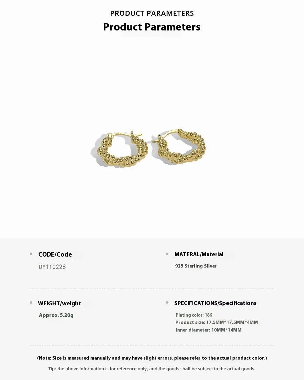 S925 sterling silver geometric stud earrings with electroplated finish, silver tone, front view