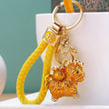 Chinese style diamond fortune car key ring in alloy with red rope, National Fashion pendant