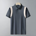 Men's striped cotton short-sleeved t-shirt in loose Korean-style fit