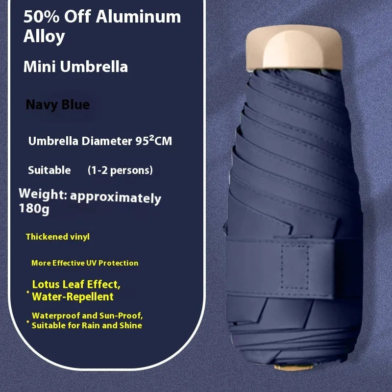 Five-fold gradient vinyl sun umbrella with alloy frame shown in blue colour option