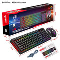 L99 wireless rechargeable 2.4G keyboard and mouse set with RGB glow, 96 ABS keys and Type-C charging cable