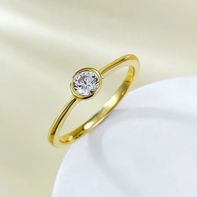 Minimalist silver crown-shaped ring with linear detailing and electroplated finish