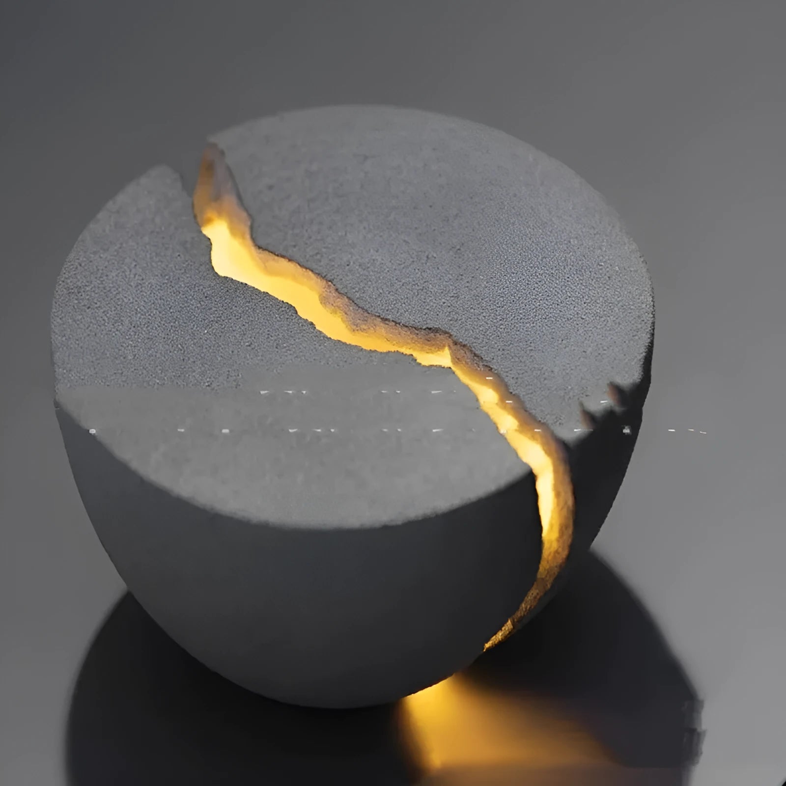 Designer minimalist art music table lamp with LED 4000K, resin natural sand finish, 130x70mm size