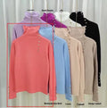 Slim fit knitted bottoming shirt with 3D pattern in core-spun yarn, shown in multiple colour options