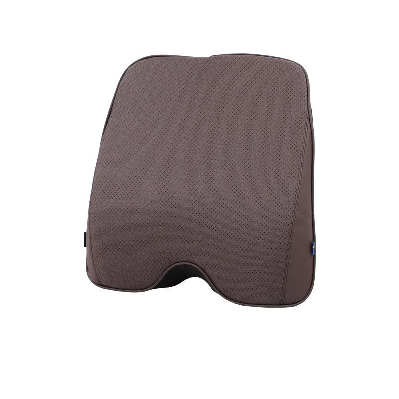 Car headrest, seat cushion, neck pillow and lumbar support accessories in minimalist design