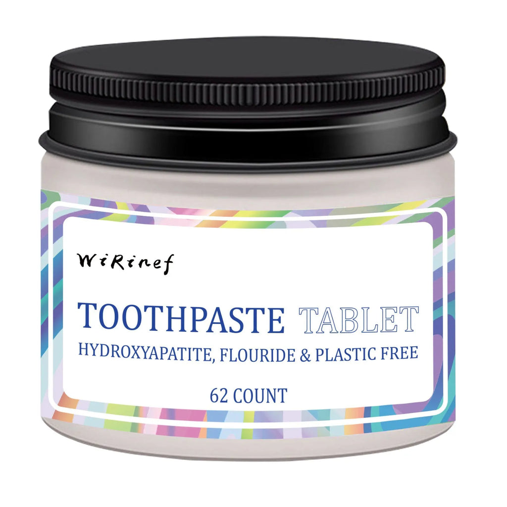 TP19 solid toothpaste tablets in a pack of 62 pieces for portable oral hygiene.
