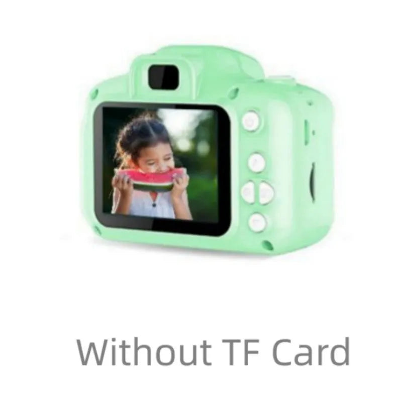 Children's HD digital waterproof camera in blue with 2.3 inch screen and compact design